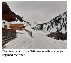 Text
          Box: The view back up the Nafingsalm valley once we rejoined
          the track