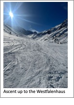 Text Box: Ascent up to
          the Westfalenhaus