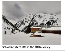 Text Box: Schweinfurterhütte in the
          Ötztal valley